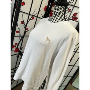 Victoria's Secret White Yoga Crew neck Womens Pullover Long Sleeve Size Medium